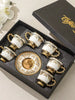 WGROOM 1 Set (1 Cup & Saucer/6 Cups & 6 Saucers In 1 Gift Box) Ceramic Coffee Cup & Saucer Set, Suitable For Home Kitchen, Dining Room, Living Room, Gifts, Drinking Tea, Coffee, Milk, Juice, Weddings, Parties, Birthdays